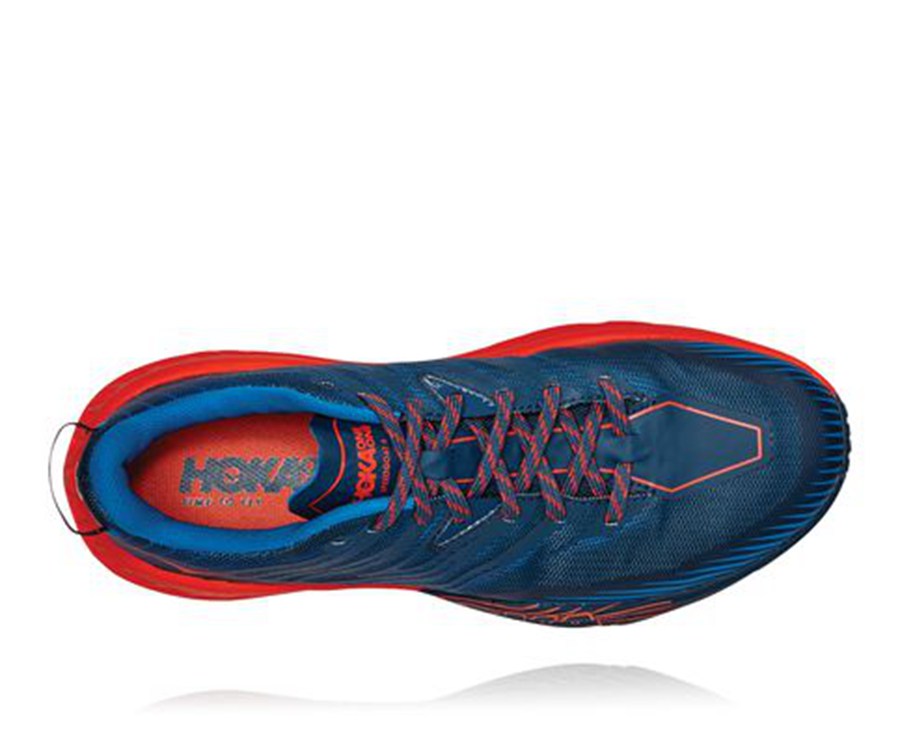 Hoka One One Trailove Tenisky Panske Modre/Červené - Speedgoat 4 - 73615-WVCR